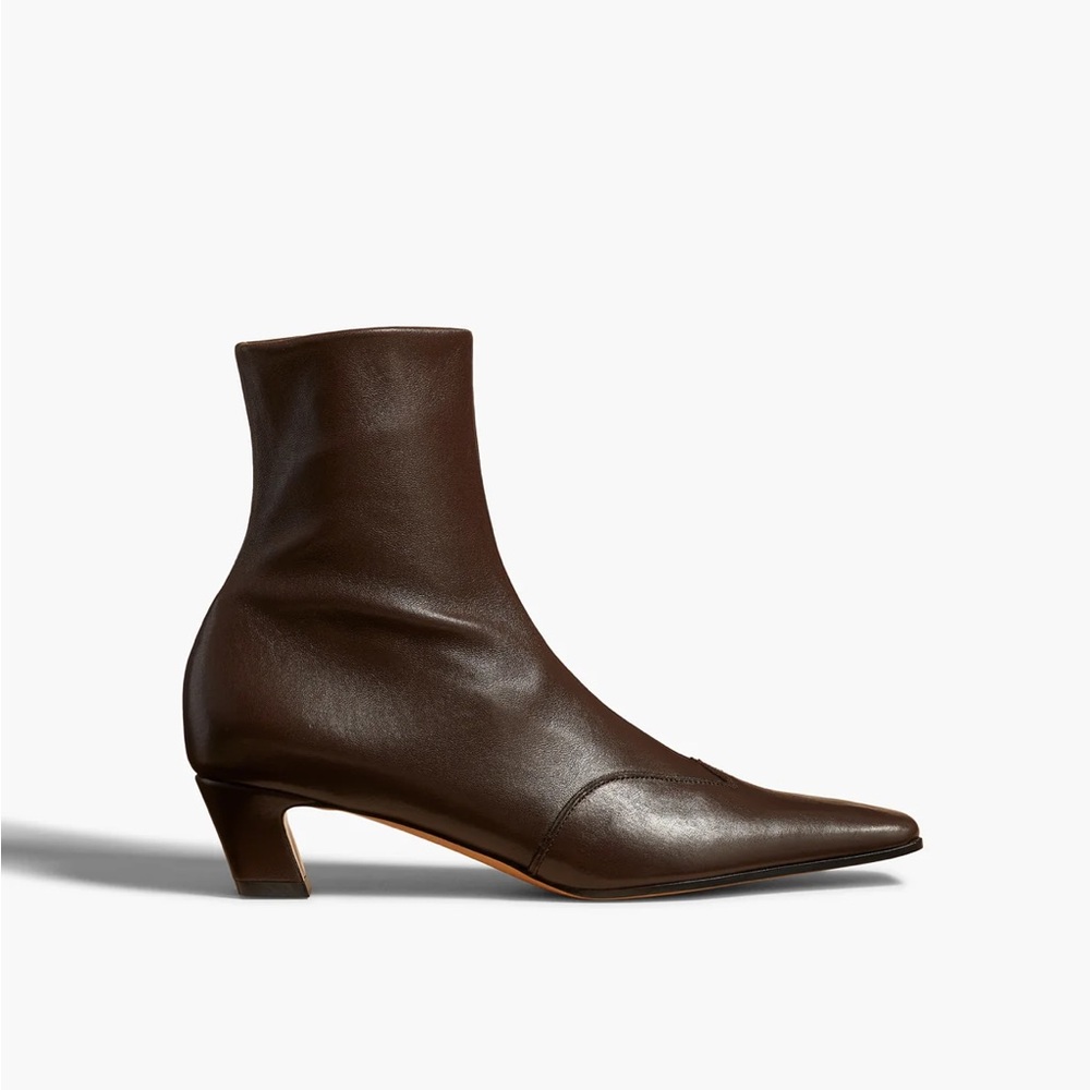 KHAITE Nevada Stretch Brown Ankle Boots - size 39.5
